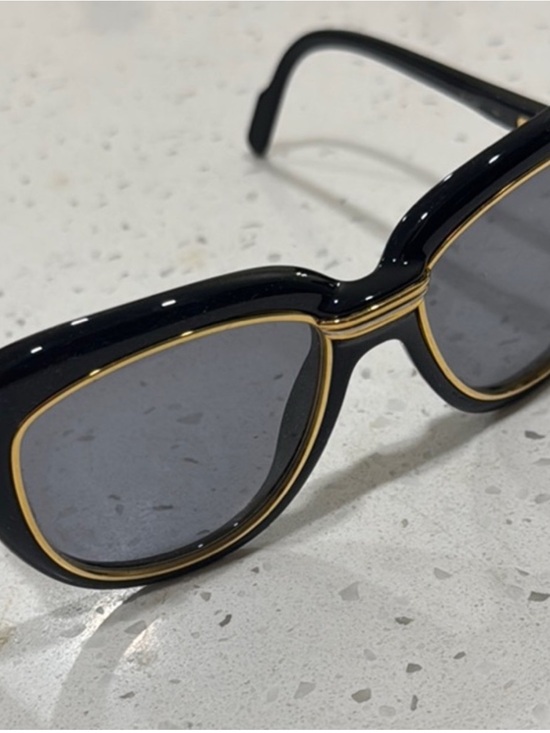 Vintage Cartier conquete sunglasses- gold and black